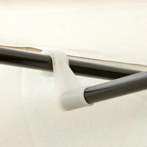 Rootz Fabric Wardrobe - Closet - Bedroom - Non-woven Fabric - Storage Solution - Plastic Connectors - 6 Shelves - 1 Clothes - Cream - 103L x 43W x 162.5H cm