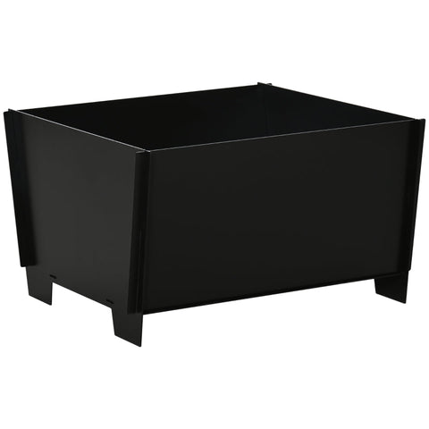 Rootz Fire Bowl - Removable - Pluggable - Fire Pit For Garden - Camping - BBQ - Steel -  Black - 50 x 50 x 30 cm