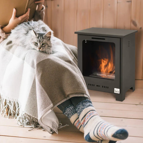 Rootz Ethanol Open Haard - Bio Ethanol Brander - Rookloze Open Haard - Duurzame Ethanol Open Haard - Binnen Geschikte Open Haard - Draagbare Metalen Open Haard - 40 X 30 X 50 Cm