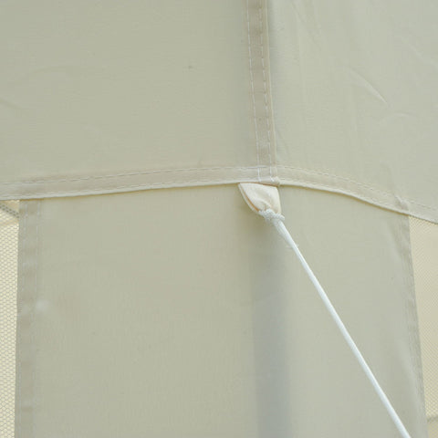 Rootz Garden Pavilion - Pavilion - Party Tent - Hexagonal - Blue / Cream - Metal - Water-repellent - 3.9 m x 3.9 m