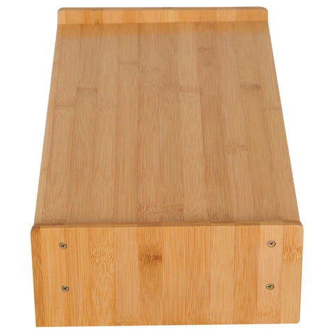 Rootz Monitor Stand - Screen Stand - Desk Organizer - Drawers - Office - Living Room - Natural - L49 x W25.5 x H11.5 cm