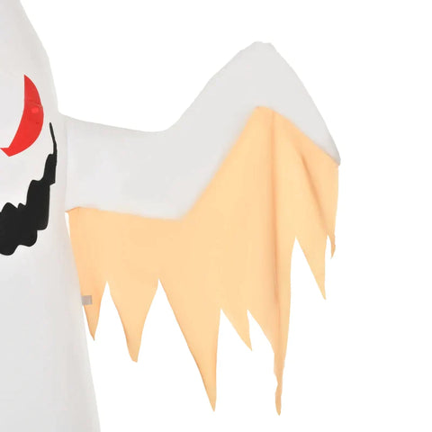 Rootz Halloween Opblaasbare Geest - Opblaasbare Geest - Halloween Decoratie - Met LED's - Wit/Rood - 150 x 80 x 240 cm