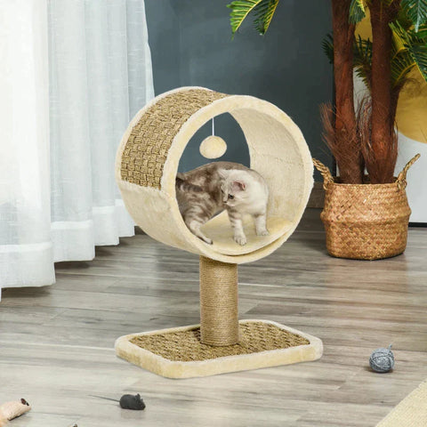 Rootz Scratching Post - Cat Tree - Cat Bed - Cat Scratching - Cat Play Trunk - Cat Climbing Tree - 40 x 30 x 56 cm