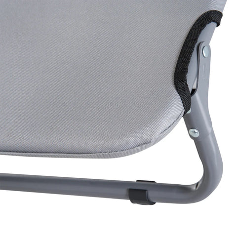 Rootz Pet Bed - Dog Lounger - Dog Bed - Cat Bed - Sleeping Bed - Foldable - Grey - 59 X 46 X 15cm