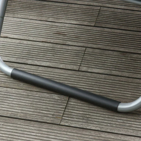 Rootz Gartenliege – Sonnenliege – Relaxliege – mit Kissen – Aluminium/Textlinie/Schaum – Dunkelgrau – 160 x 60 x 65 cm