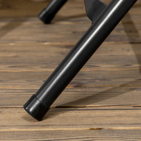 Rootz Gartentisch – rund – klappbar – für 4 Personen – Holzoptik – Stahl + Kunststoff – Dunkelgrau – 80 x 80 x 73 cm