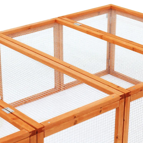 Rootz Rabbit Hutch - Outdoor Enclosure - Small Animal Hutch - Fir Wood - Nature - 181x100x48cm