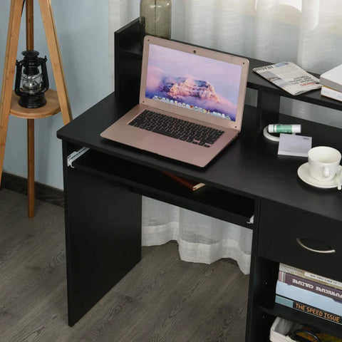 Rootz Desk - Office Desk - Computer Desk  - Black - 104 cm x 48 cm x 95.5 cm