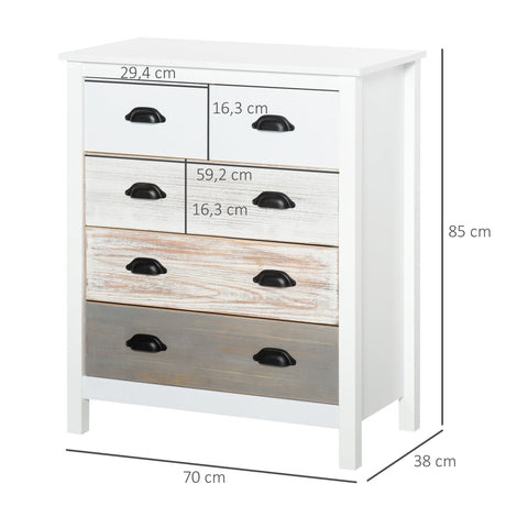 Rootz Office cabinet - Sideboard - Wall cabinet - Chest of drawers - MDF - Pine wood - 70 x 38 x 85 cm