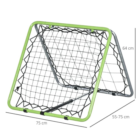 Rootz Rebounder-Netz – Verstellbares Rebounder-Netz – Trainingsziel-Set – Rebound-Wandnetz – Grün/Schwarz – 75 x 75 x 64 cm
