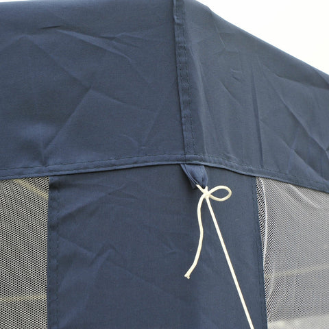 Rootz Garden Pavilion - Pavilion - Party Tent - Hexagonal - Blue / Cream - Metal - Water-repellent - 3.9 m x 3.9 m