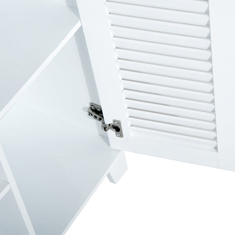 Rootz Bathroom Cabinet - Corner Cabinet - Bathroom Furniture - 60 x 30 x 80 cm - Small Cabinet - MDF - White