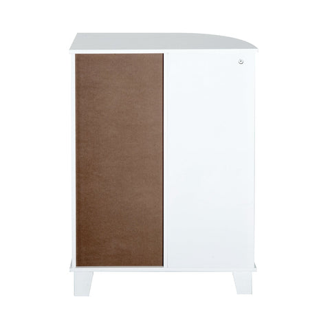 Rootz Bathroom Cabinet - Corner Cabinet - Bathroom Furniture - 60 x 30 x 80 cm - Small Cabinet - MDF - White