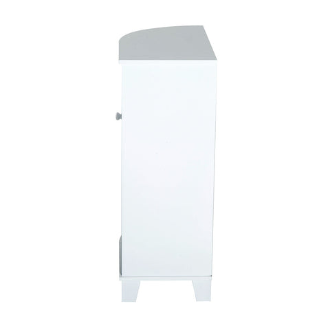 Rootz Bathroom Cabinet - Corner Cabinet - Bathroom Furniture - 60 x 30 x 80 cm - Small Cabinet - MDF - White