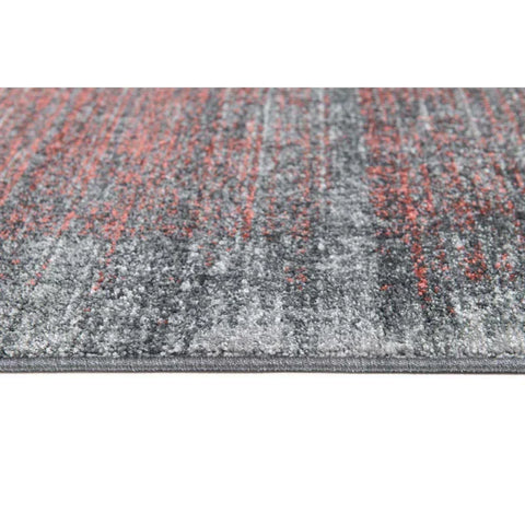 Rootz Rug - Short Pile Rug - With A Mottled Pattern - Rug Pad - Woven Carpet - Carpet - Mat - Polypropylene - Grey-Coral - 230 x 160 x 1 cm