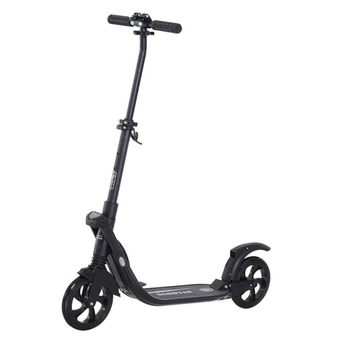 Rootz Kickshooter - Foldable Kick Scooter - Adjustable Height - Black - 93.5L x 38W x 105H cm