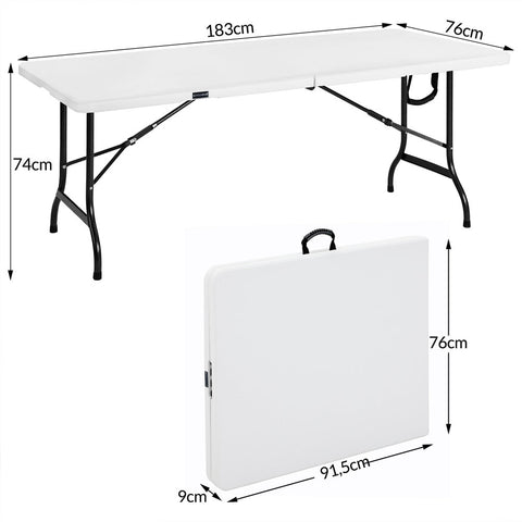 Rootz Buffet Table - Folding table - Table - Foldable - 183 x 76 x 74 cm