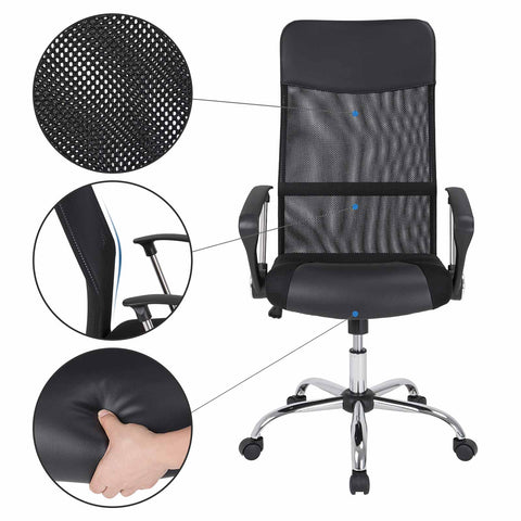 Rootz Office chair - Executive chair - Seesaw function - 360° rotatable - Faux leather