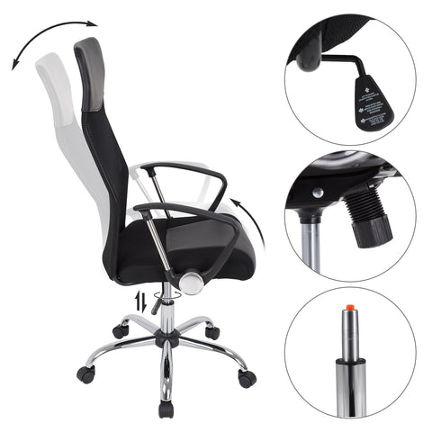 Rootz Office chair - Executive chair - Seesaw function - 360° rotatable - Faux leather