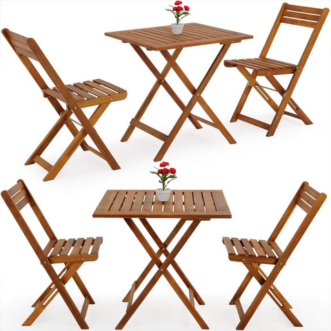 Rootz Balkonset - Stoelen - Tafel - Balkon - Acaciahout - 3 stuks