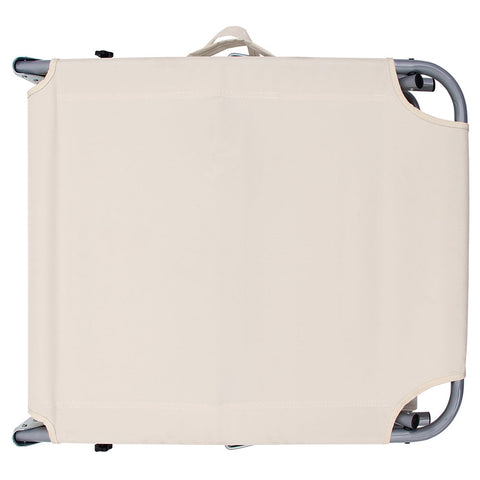 Rootz Liege – Liege – Loungesessel – Gartenstuhl – Relaxsessel – klappbar – weißes Sonnendach – 195 x 60 x 30 cm