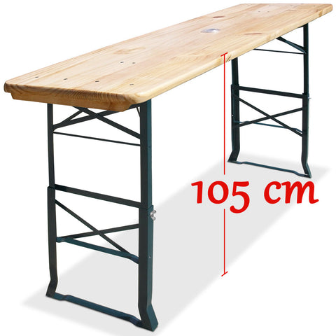 Rootz Biertenttafel - Bartafel - Tafel - Opklapbaar - 170 x 50 x 75-105cm