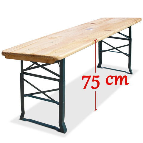 Rootz Biertenttafel - Bartafel - Tafel - Opklapbaar - 170 x 50 x 75-105cm