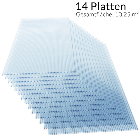 Rootz Doppelwandplatten – Transparent – ​​Für Gewächshäuser – 14 Stück – 60, 5 x 121 cm (jeweils)
