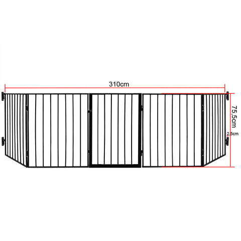 Rootz Fireplace Protector - Grid - Chimney Grate - Length: 310 cm - Height: 75.5 cm