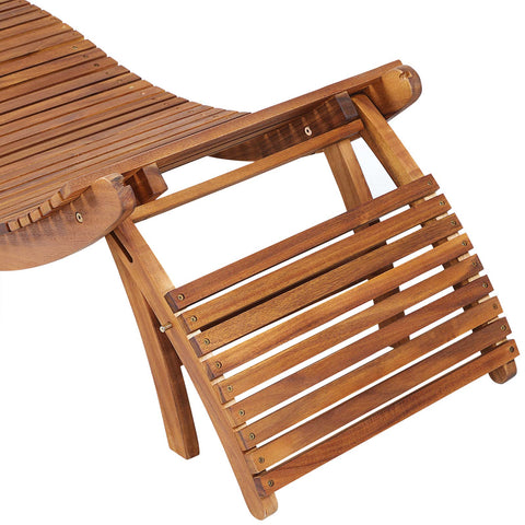 Rootz Klappliege – Schaukelsitz – Gartenmöbel – Akazien-Hartholz – 190 x 60 x 51 cm