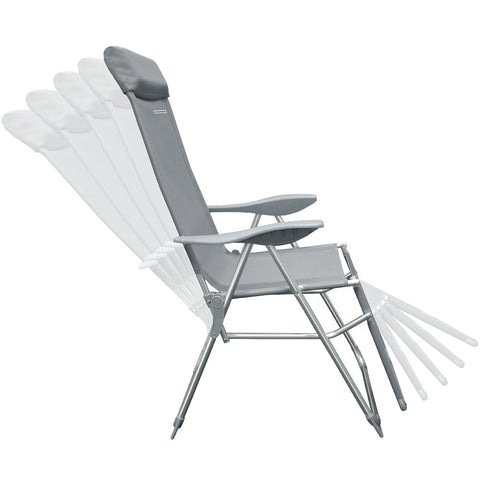 Rootz Garden Chair - High Backrest - Adjustable - Foldable - Aluminium