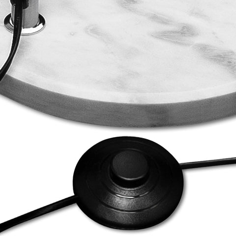 Rootz Arc Lamp - Whiteh Marble Base - Standing Lamp - Floor Lamp - Adjustable - 220 cm
