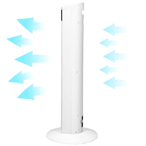 Rootz Tower Fan - Fan - Incl. Remote Control - Whiteh Display And Turbo Function - Fans - 32 x 96 x 32 cm