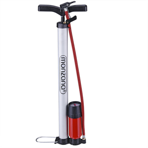 Rootz Air Pump - Floor Pump - Universal - Whiteh Manometer - Aluminum - 57 cm