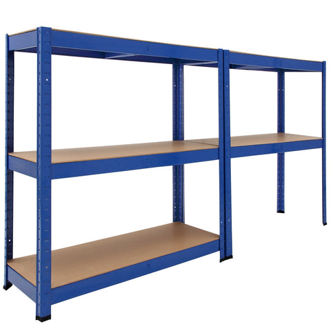 Rootz Shelving Unit - Storage Rack - Whiteh Powder Coated Metal - Shelves - Storage Space - 180 x 90 x 40 cm