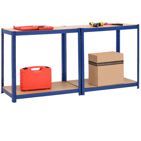 Rootz Shelving Unit - Storage Rack - Whiteh Powder Coated Metal - Shelves - Storage Space - 180 x 90 x 40 cm