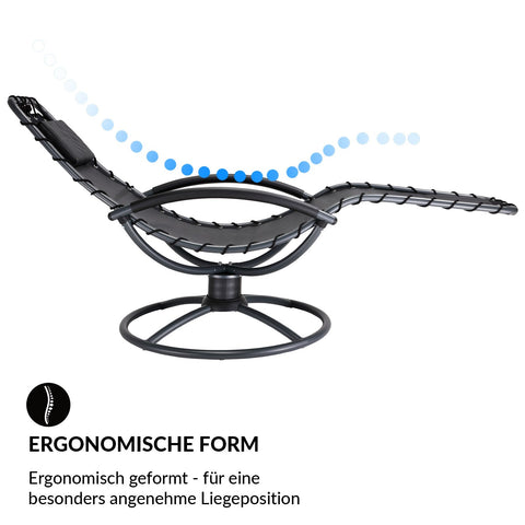 Rootz Relax Lounger - Lounger - Relax Lounger - Whiteh Swing Function - 191 x 77 x 82 cm