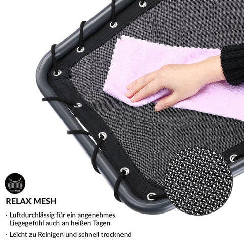 Rootz Relax Lounger - Lounger - Relax Lounger - Whiteh Swing Function - 191 x 77 x 82 cm