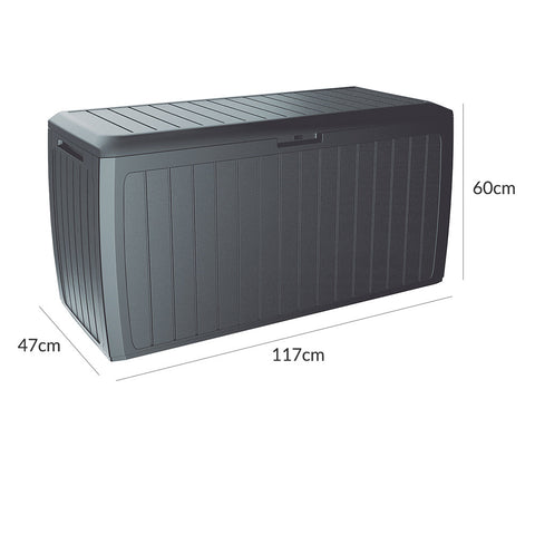 Rootz Gartenmöbel - Aufbewahrungsbox - Stützbox - 290 L - 116 x 47 x 60 cm