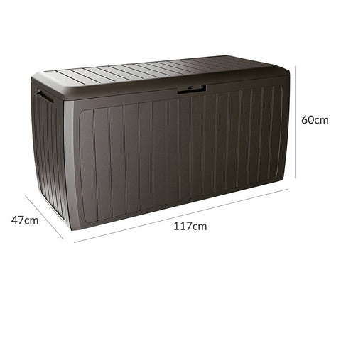 Rootz Gartenmöbel - Aufbewahrungsbox - Stützbox - 290 L - 116 x 47 x 60 cm