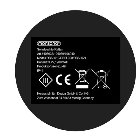 Rootz Garden Lamp - Floor Lamp - Standing Lamp - Lighting - Solar Energy - LED Lamp - 80 x 21 x 21 cm