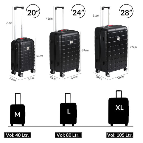 Rootz Reiskofferset - 3-teilig - Hardcase - TSA - ABS