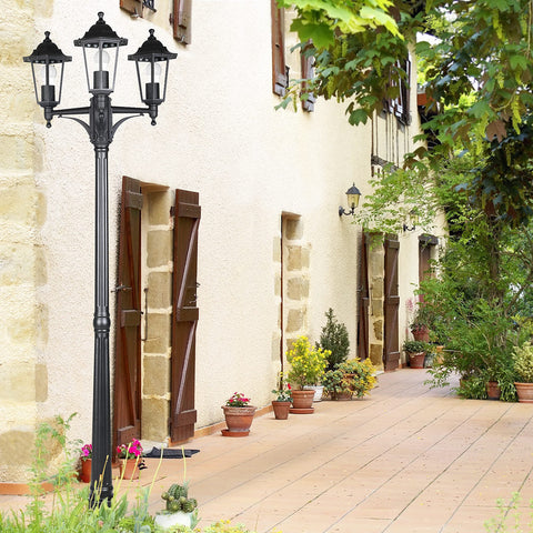 Rootz Outdoor Lamp - External Lanterns - Weatherproof - Cast Aluminum - Anthracite - 1760 x 530 mm