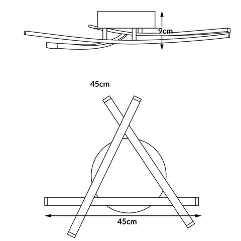 Rootz Ceiling lamp - Ceiling lighting - Lamps - 45 x 45 x 9 cm