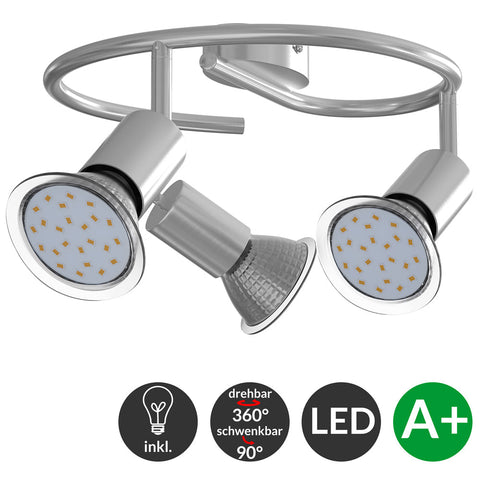 Rootz LED Plafondlamp - Hanglamp - Plafondverlichting - Lampen - Spots - 3-vlammig - 300 x 125 mm