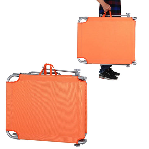 Rootz Liege – Liege – Loungesessel – Gartenstuhl – Relaxsessel – klappbar – weißes Sonnendach – 195 x 60 x 30 cm