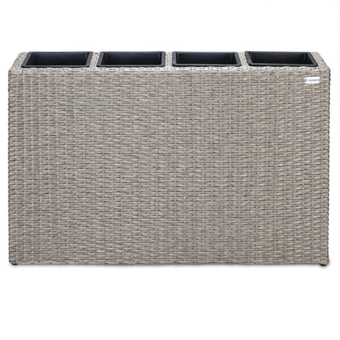 Rootz Flower Box - Bloempotten - Binnenpotten - 4 Potten - Stijlvol Design - Polyrattan