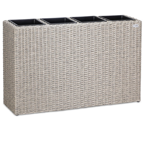 Rootz Flower Box - Bloempotten - Binnenpotten - 4 Potten - Stijlvol Design - Polyrattan