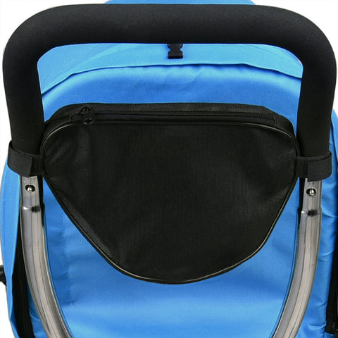 Rootz Kinderdreirad – Kinderwagen – Dreirad – multifunktional – faltbares Sonnendach – modern – Blau