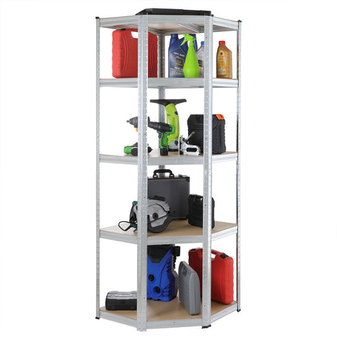 Rootz Eckregal – Regaleinheit – verzinkter Stahl – MDF – 180 x 70 x 40 cm